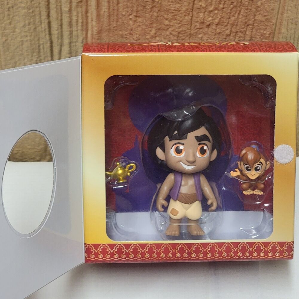 Disney Funko Aladdin Vinyl Figure New In Box 3" Figure Abu Jeanie Bottle Vase